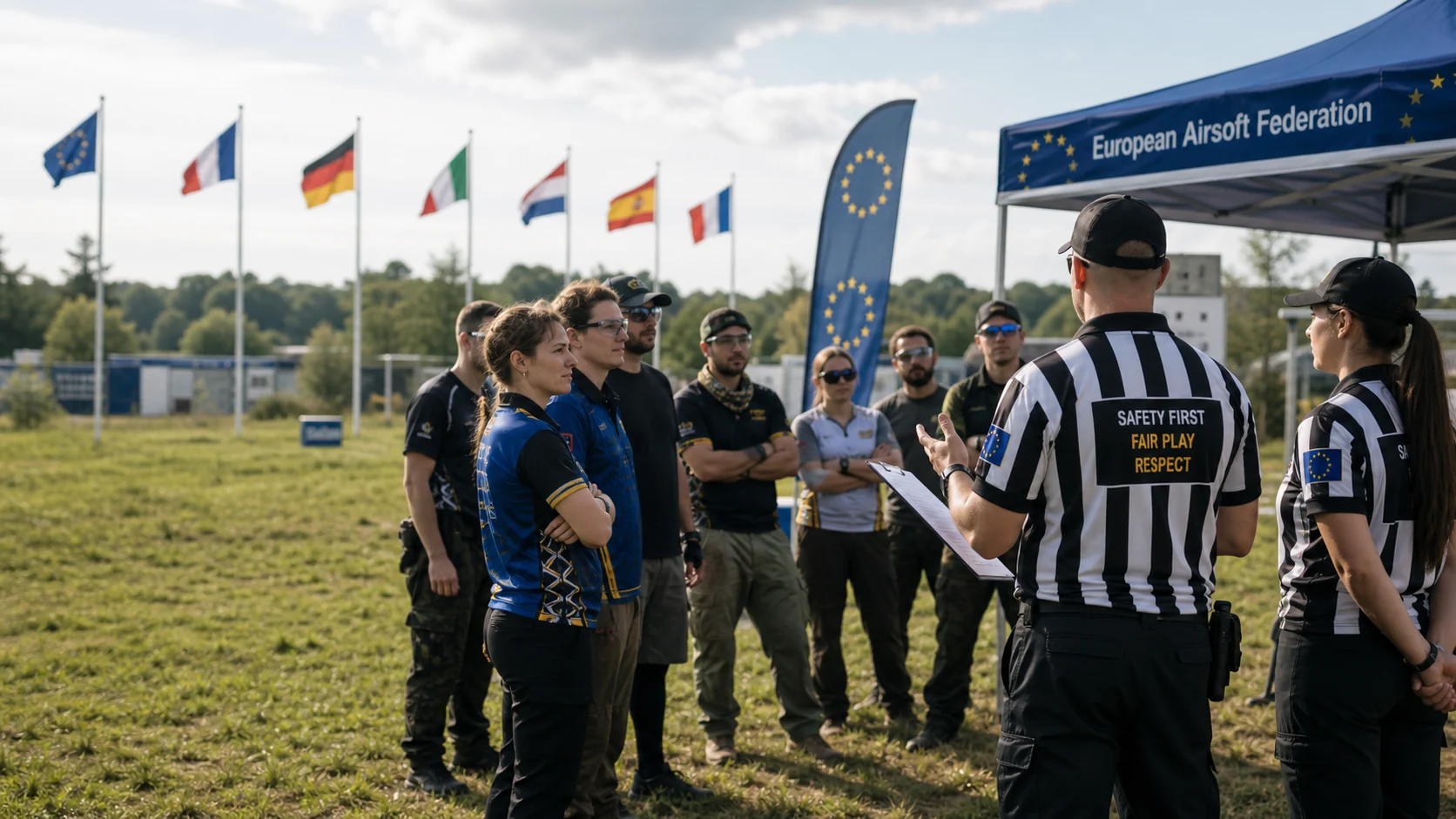 EAF officials and participants at a European event